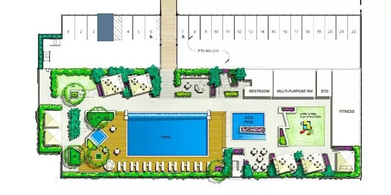 The Central Ala Moana amenity deck