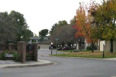 Street scene at Paris Park 55 and over community in Redding CA