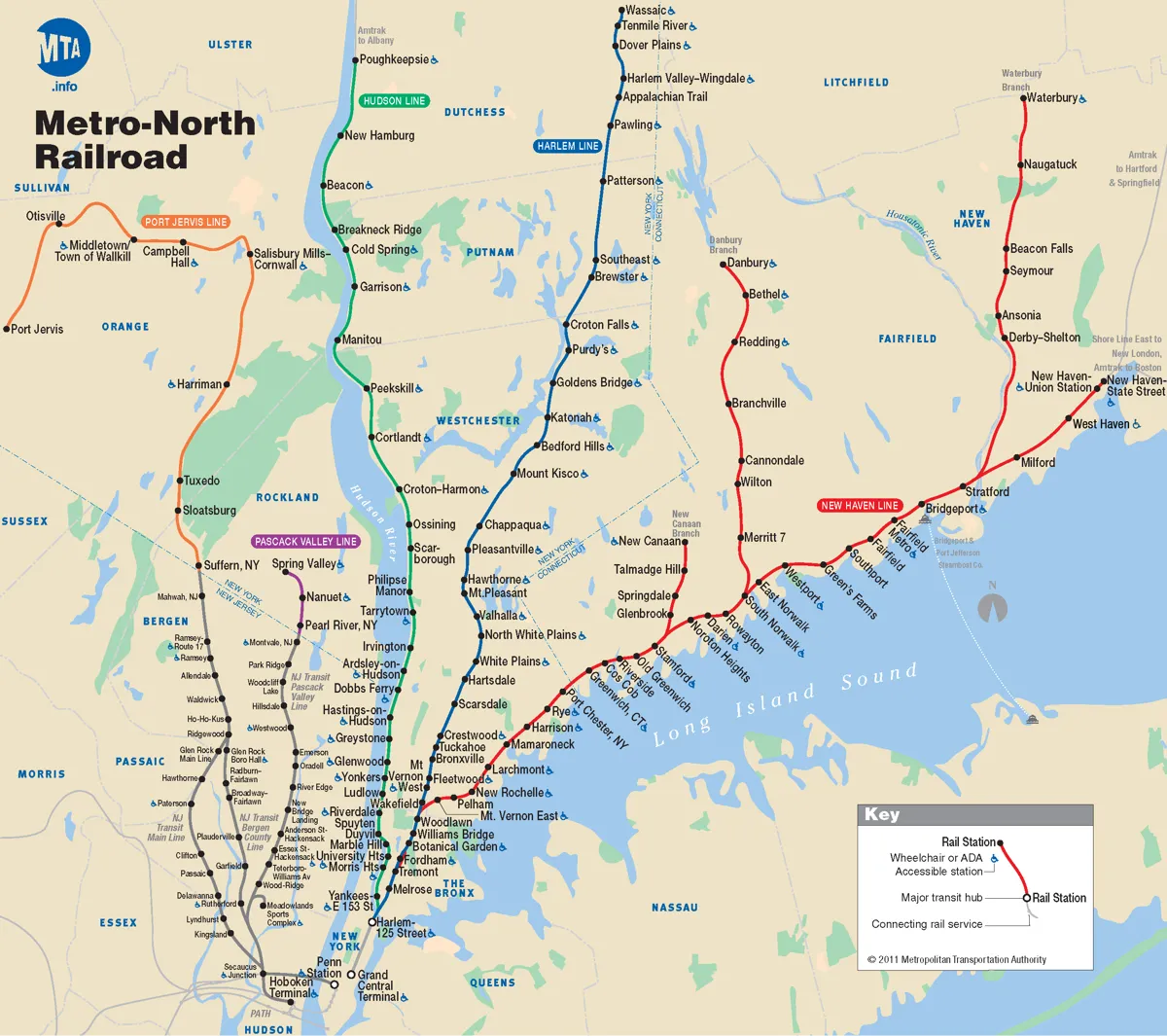 Metro North Map New York