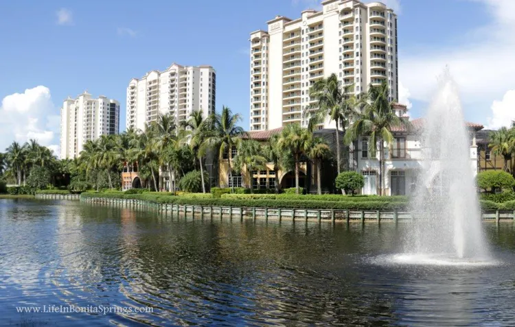 Treviso high-rise over the fountain at The Colony Golf and Bay Club, Bonita Springs