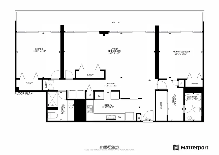 Detailed floor plan created for a home listing