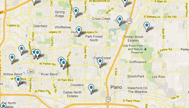Plano TX Real Estate Map Search