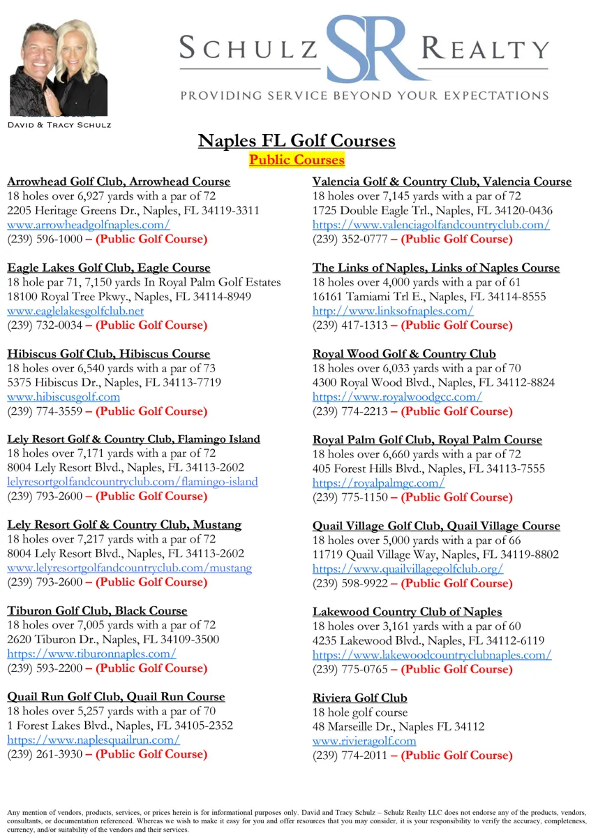 Naples Golf Courses