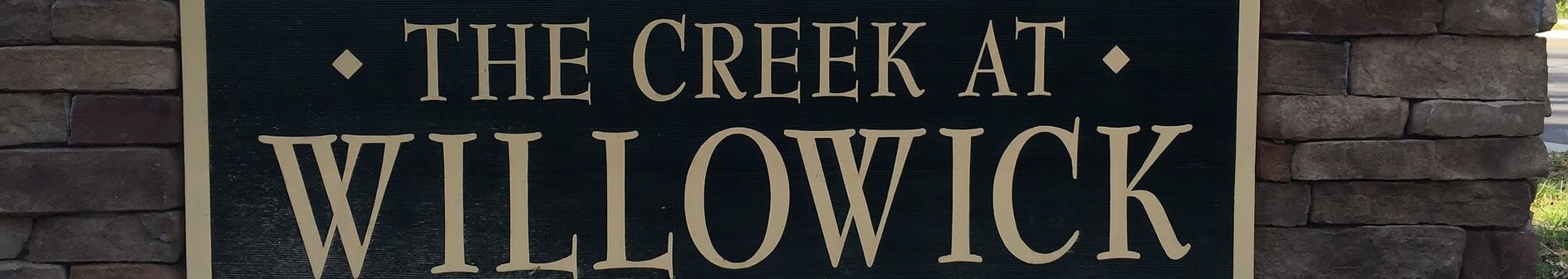 The Creek at Willowick sign in Wilmington