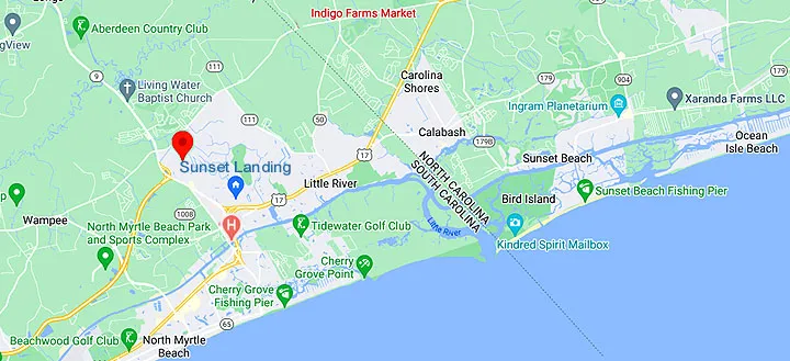 Map of Sunset Landing in Little River SC