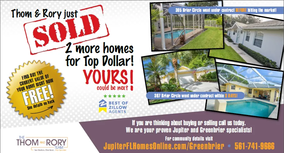 Thom and Rory Selling Jupiter FL Homes