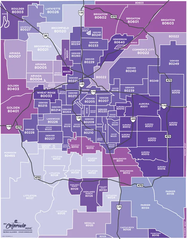Denver Metro area zip code home search