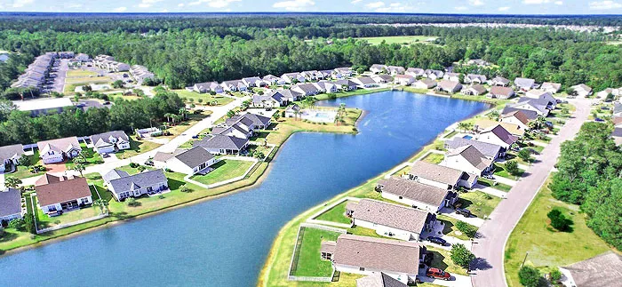 Aerial View of Turtle Cove in Forestbrook