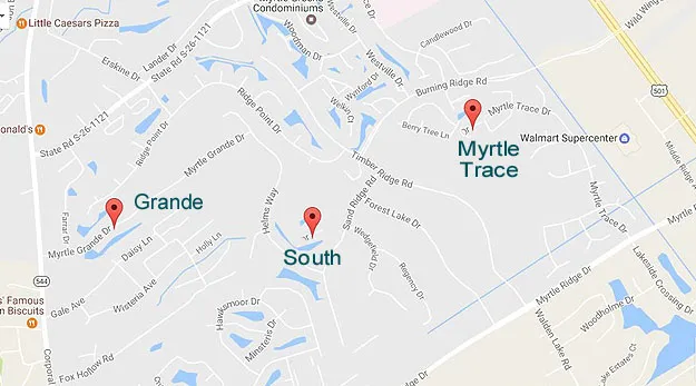 Map of Myrtle Trace