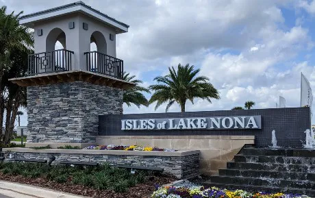 Isles of Lake Nona gated entrance in Lake Nona FL