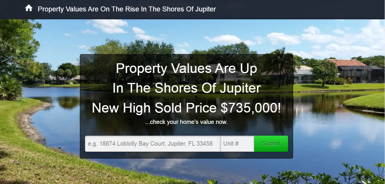 Shores Of Jupiter Home Value Thom and Rory Team