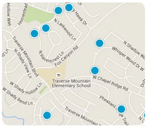 Traverse Mountain mapped homes for sale
