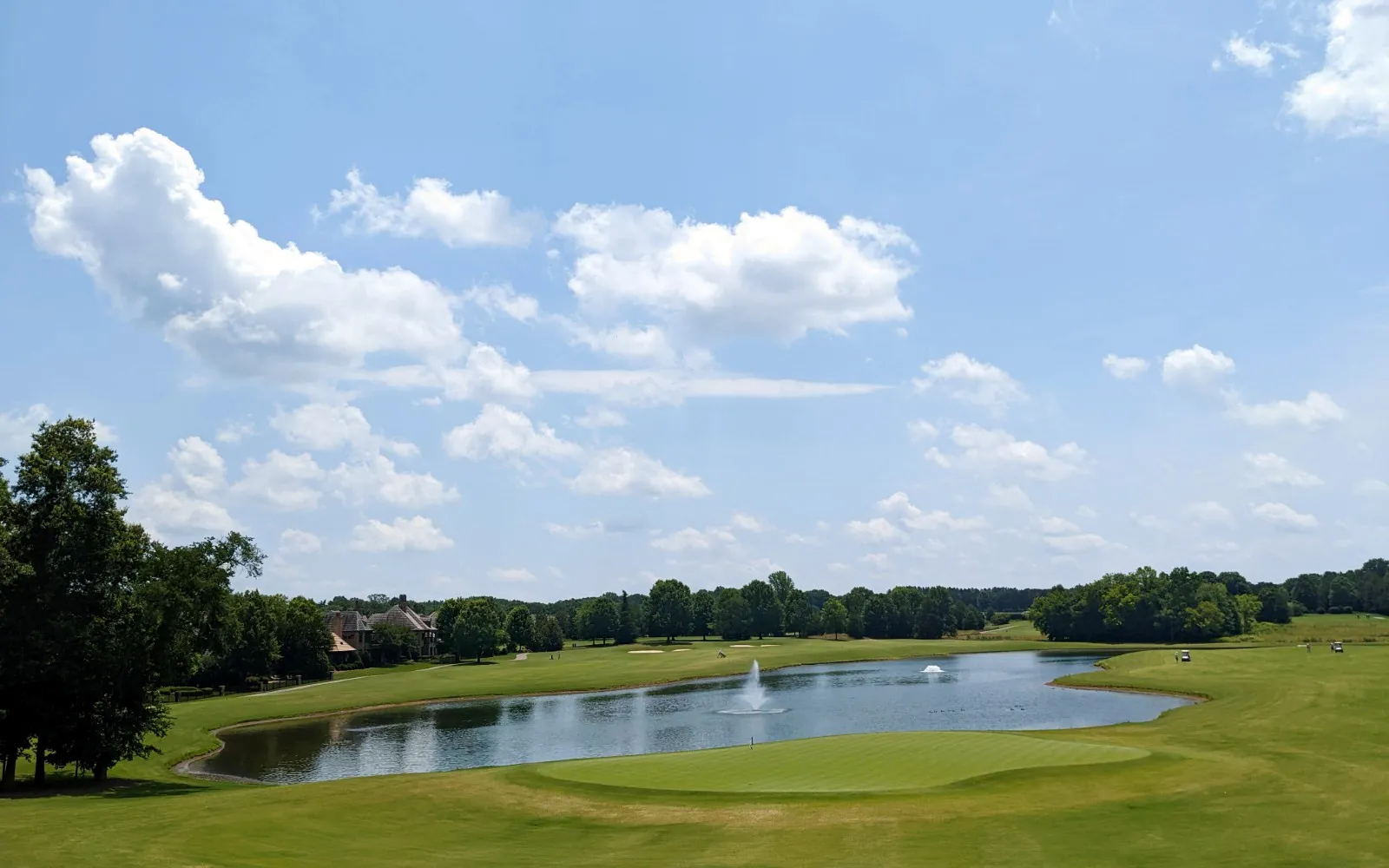 Back view of The Club at Longview clubhouse and grounds