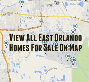 Map of East Orlando Homes For Sale